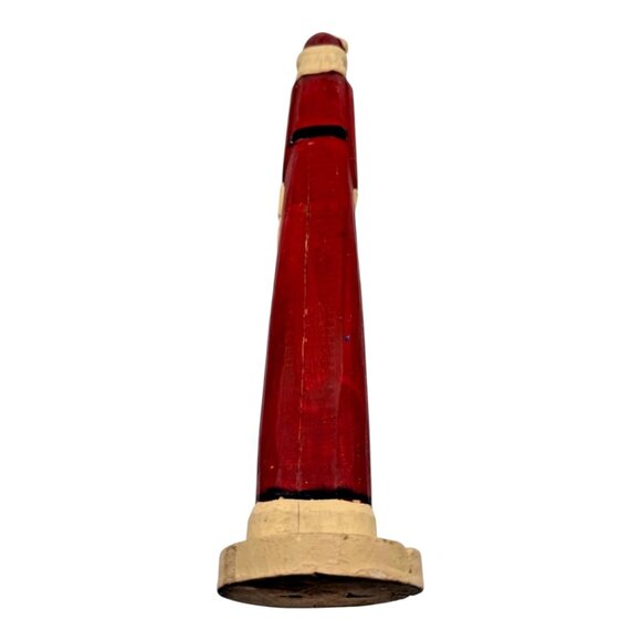Vintage 20” Hand Carved Painted Wood Old World Santa Pencil Santa Folk Art - Picture 4 of 8